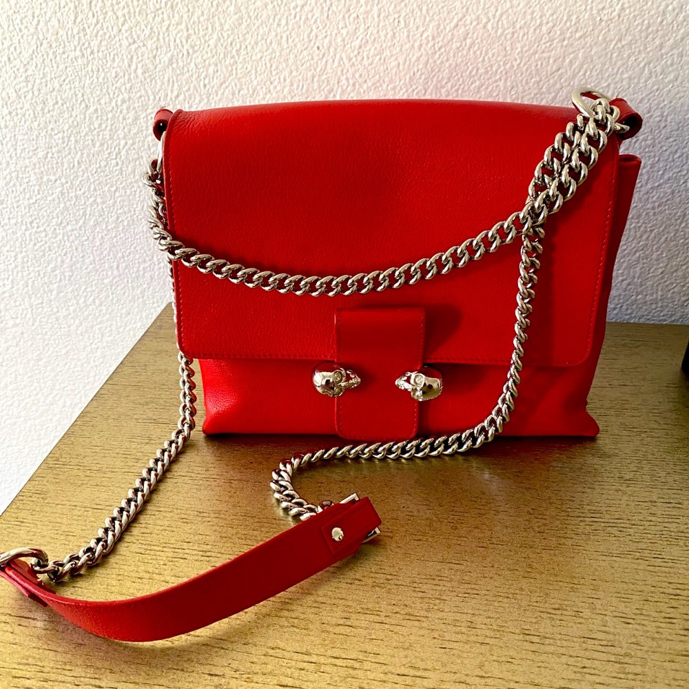Alexander McQueen red bag